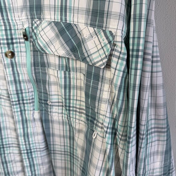 Nepallo Mens Plaid Button Up Shirt 3XL Nylon Fishing Hiking Camping UPF 50+ - Picture 7 of 13